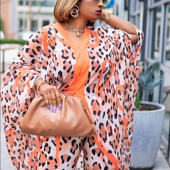 2pc Kaftan top and pants set - Picture 4 of 5